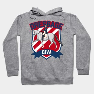 Dressage Diva Red and Blue Hoodie